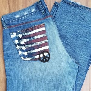 Lucky Brand Legend Stars N Stripes Riley Jeans 10